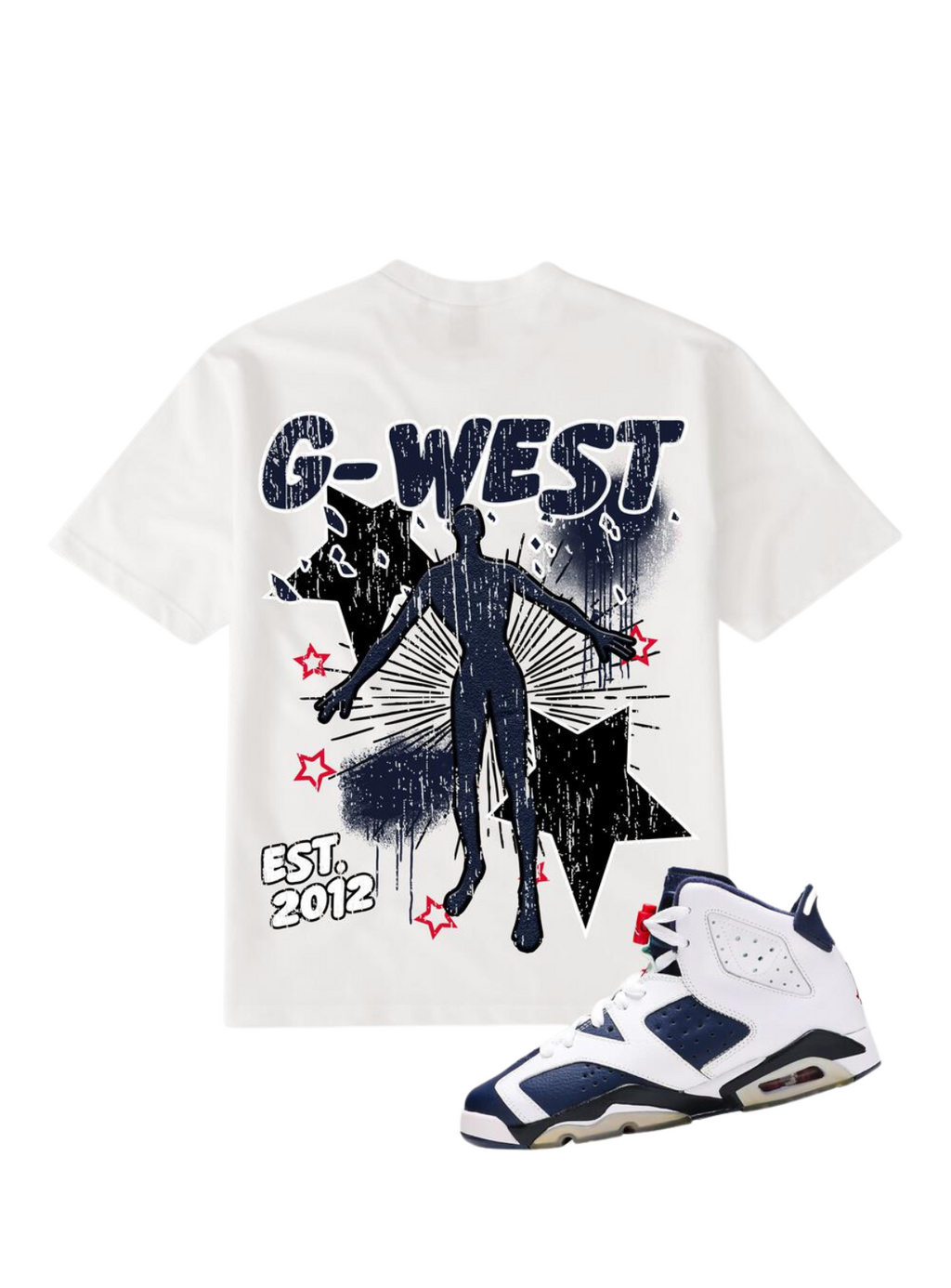 G West T-Shirt - Olympic Dazzling Dynamo - White - GWPPT9020
