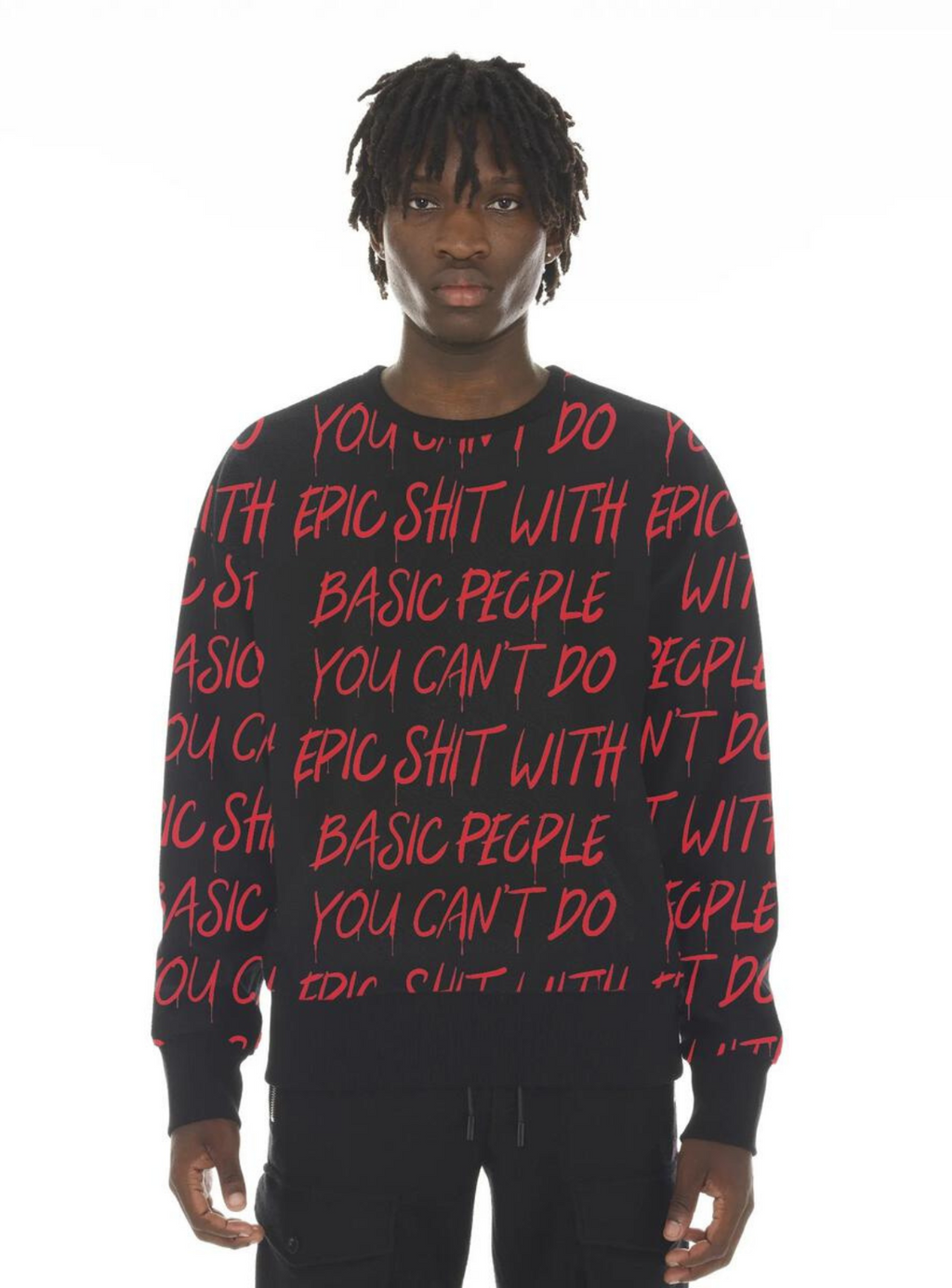 Cult Of Individuality Sweater - Can't Do Epic Shit - Black - 623B11-FC25A