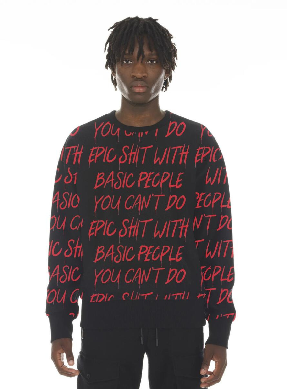 Cult Of Individuality Sweater - Can't Do Epic Shit - Black - 623B11-FC25A