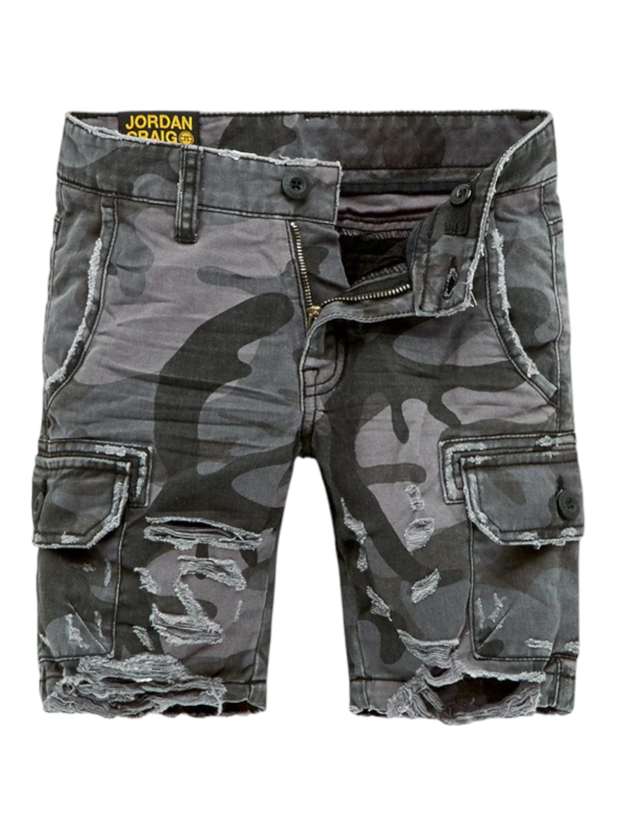 Jordan Craig Kids Shorts - War Torn Cargo - Black Camo - 4453CB