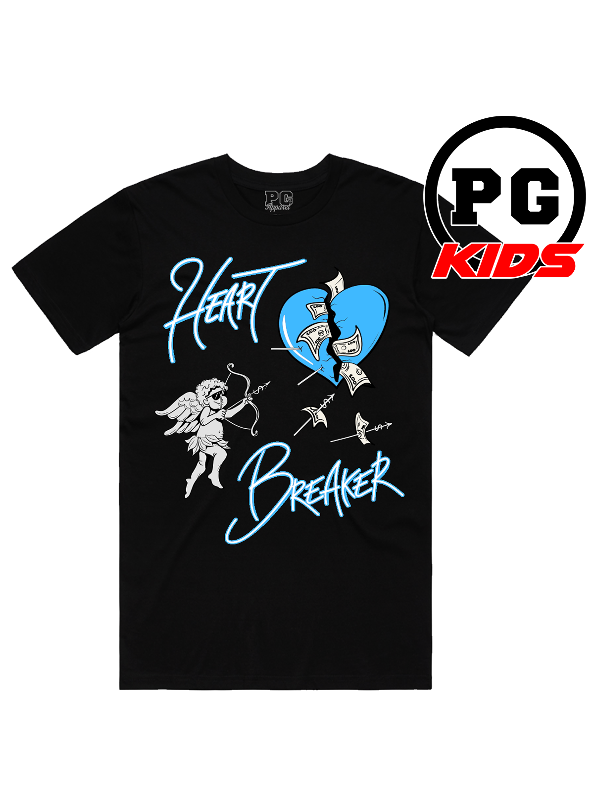 Pg Apparel T-Shirt BOYS - Heart Breaker - Black\Carolina - HB800