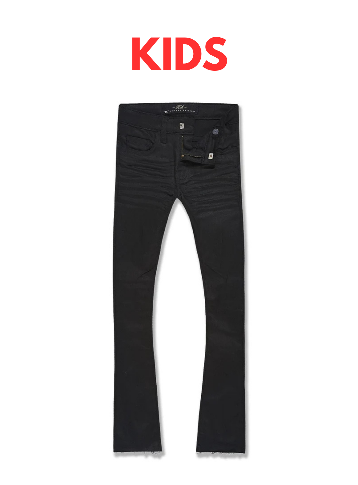 Jordan Craig Jeans - Kids Stacked Smooth Criminal Denim - Jet Black - JTF460K