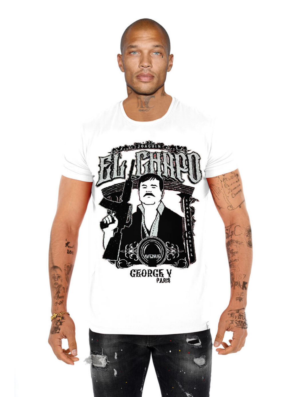 George V T-Shirt - El Chapo - White - GV2730