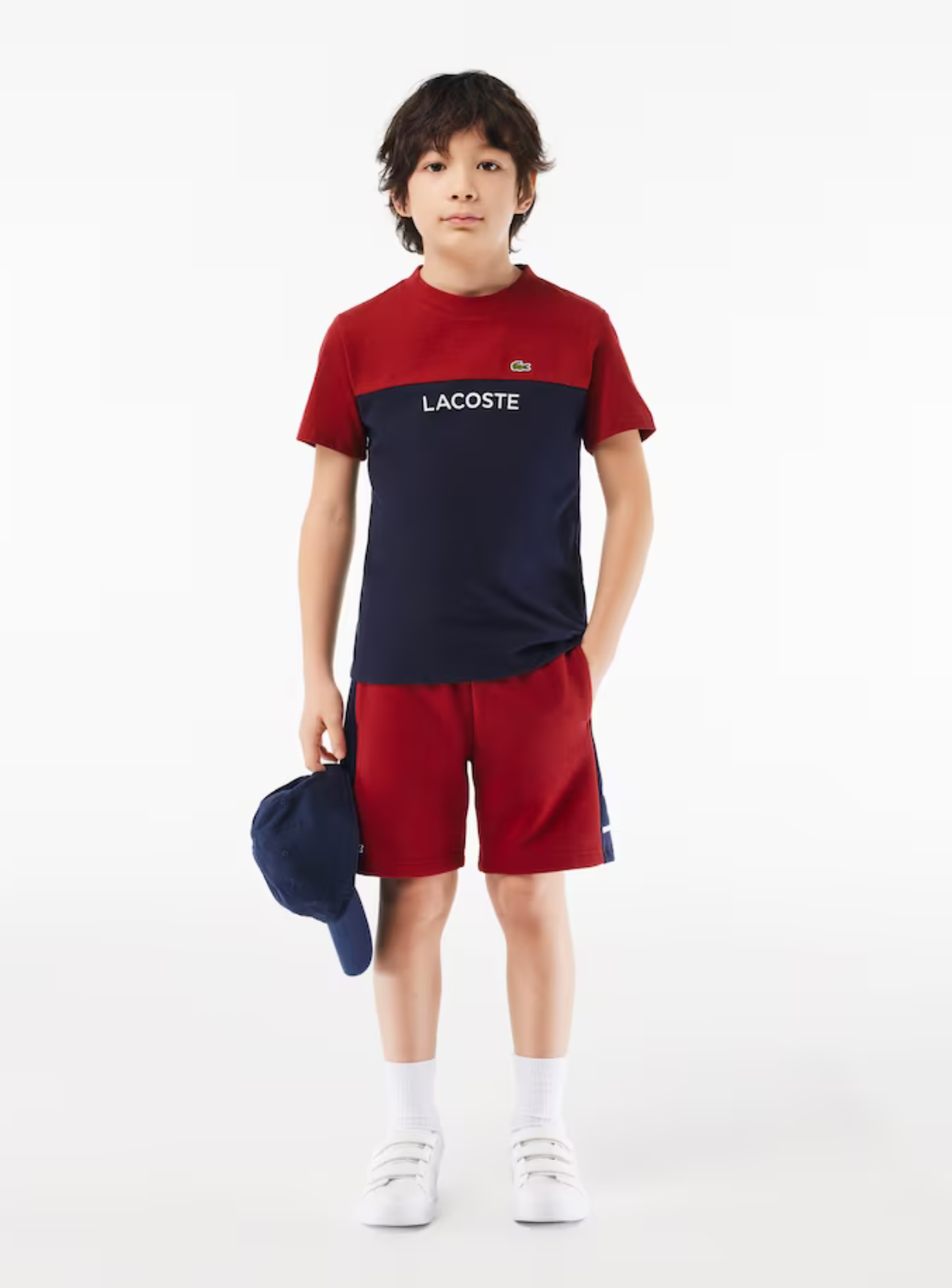 Lacoste Sweatsuit -  Kids' Colorblock Organic Cotton - Bordeaux\Navyblue IQF - TJ5289