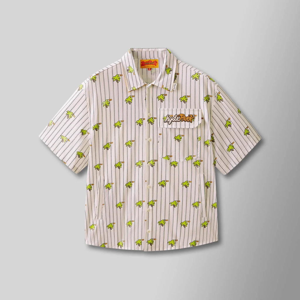 Hyde Park T-Shirt - The Weekend Blender Button Up - Palm Tree