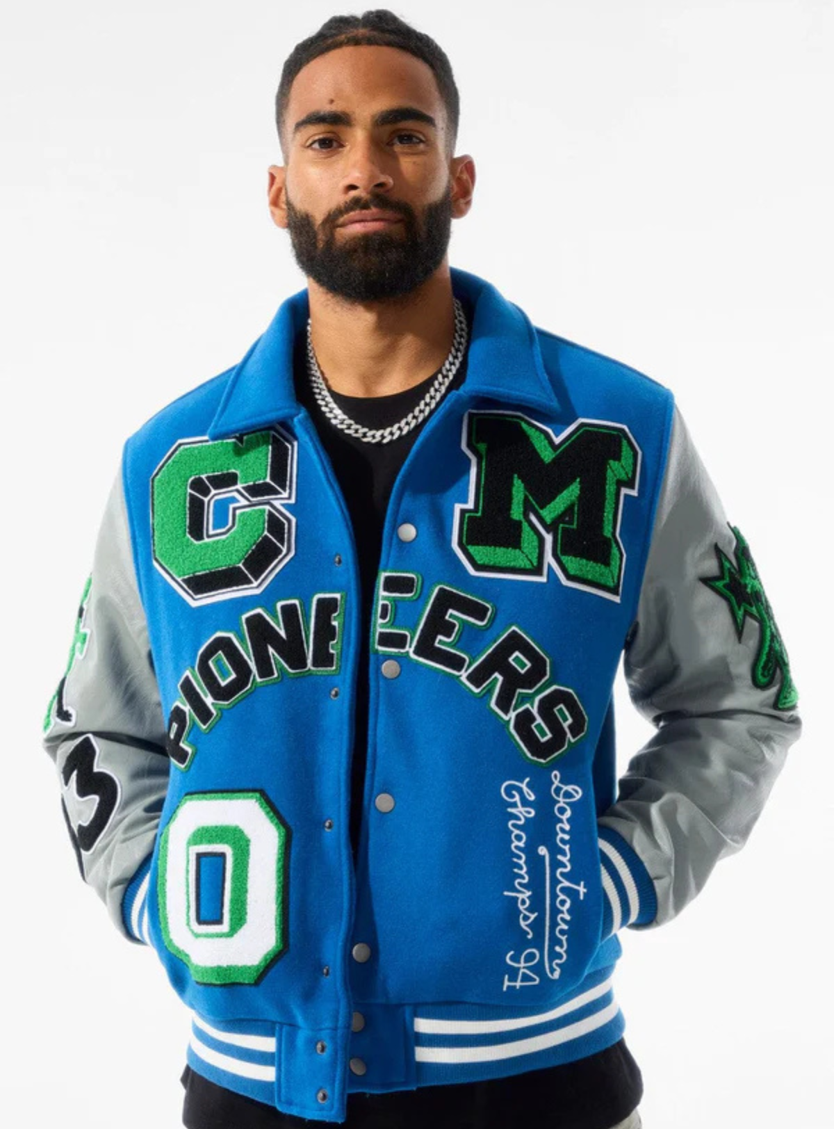 Jordan Craig Jacket - Pioneers Varsity Jacket - Royal - 91650