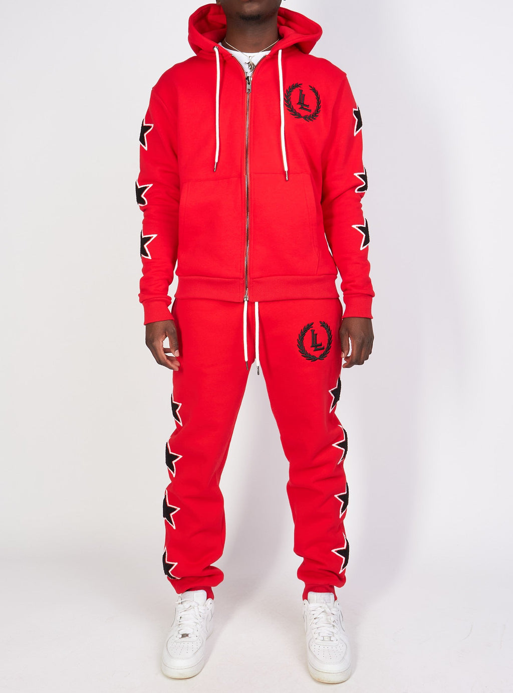 LNL Sweatsuit - Star Set - Red - LLSTARSET3503