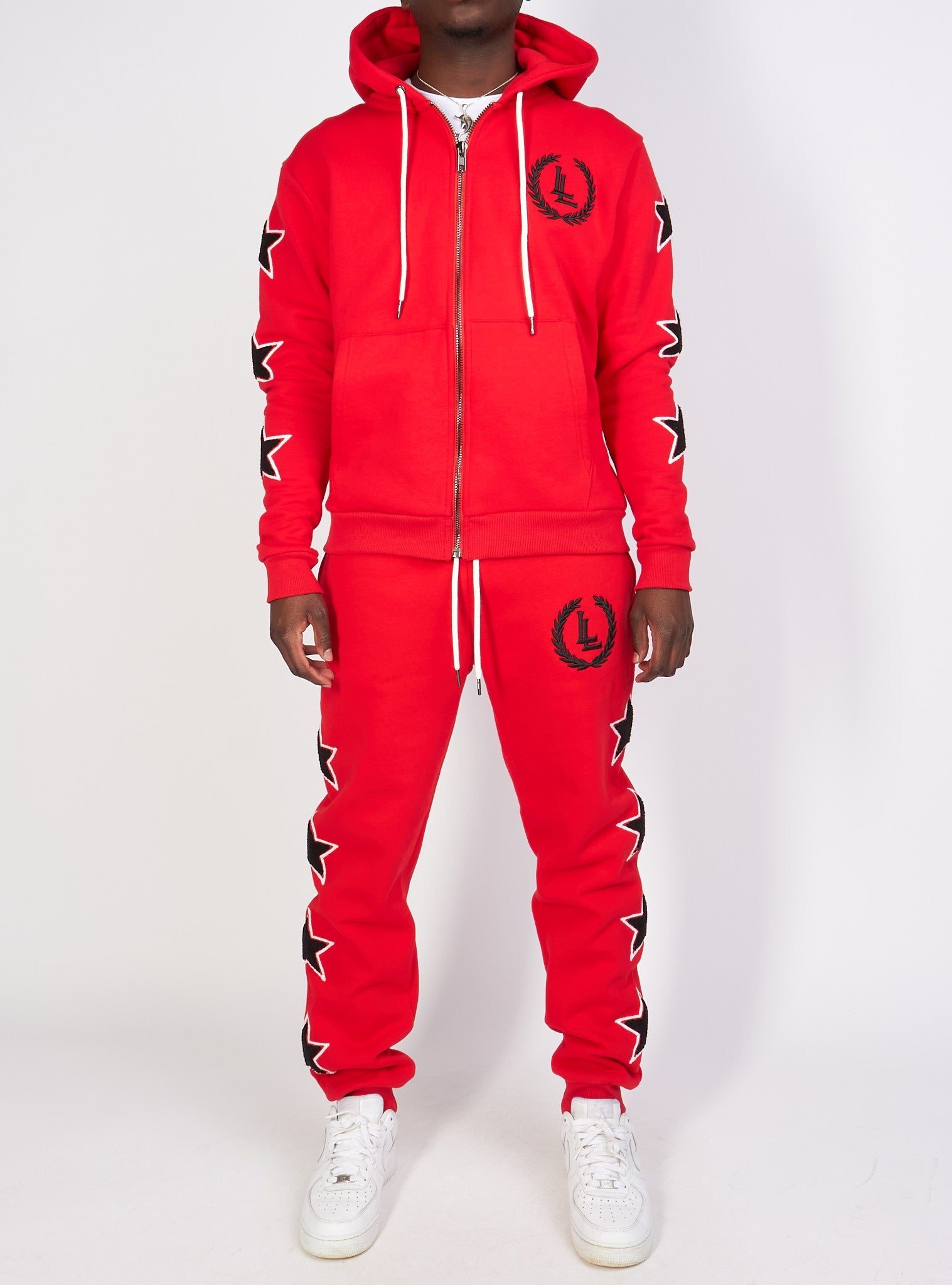 LNL Sweatsuit - Star Set - Red - LLSTARSET3503