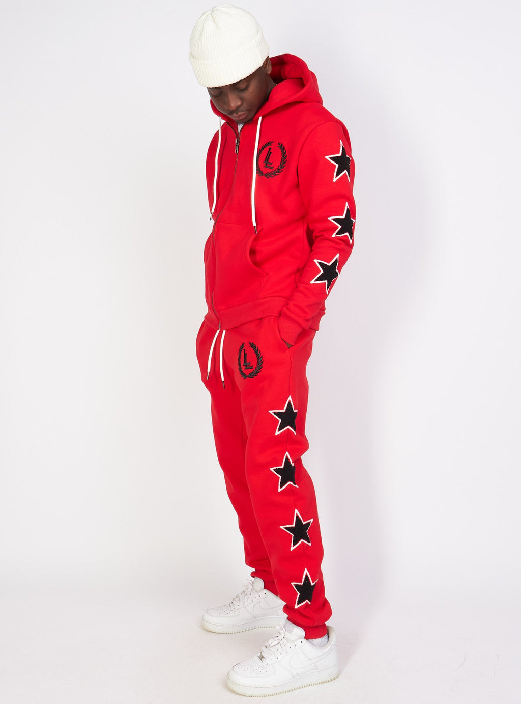 LNL Sweatsuit - Star Set - Red - LLSTARSET3503