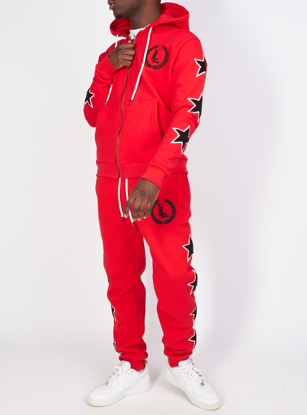 LNL Sweatsuit - Star Set - Red - LLSTARSET3503