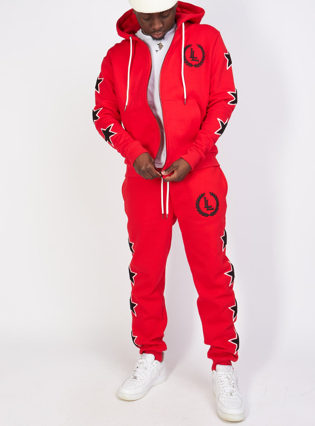LNL Sweatsuit - Star Set - Red - LLSTARSET3503