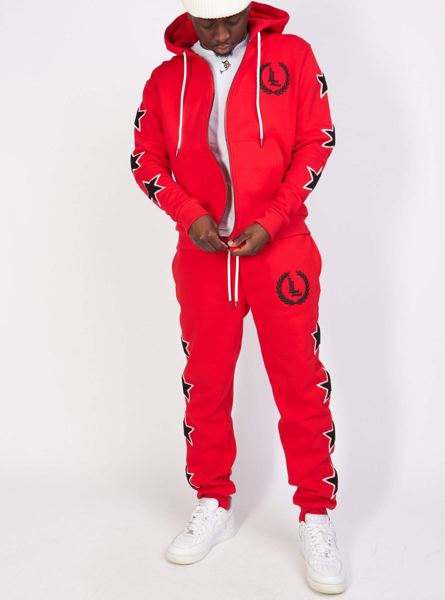 LNL Sweatsuit - Star Set - Red - LLSTARSET3503