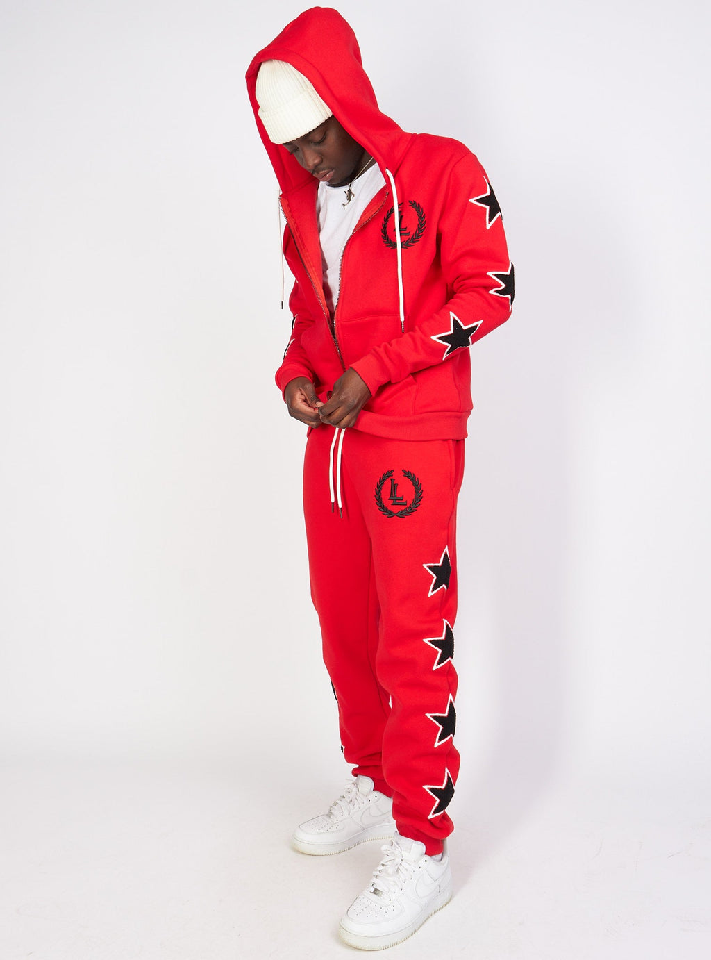 LNL Sweatsuit - Star Set - Red - LLSTARSET3503