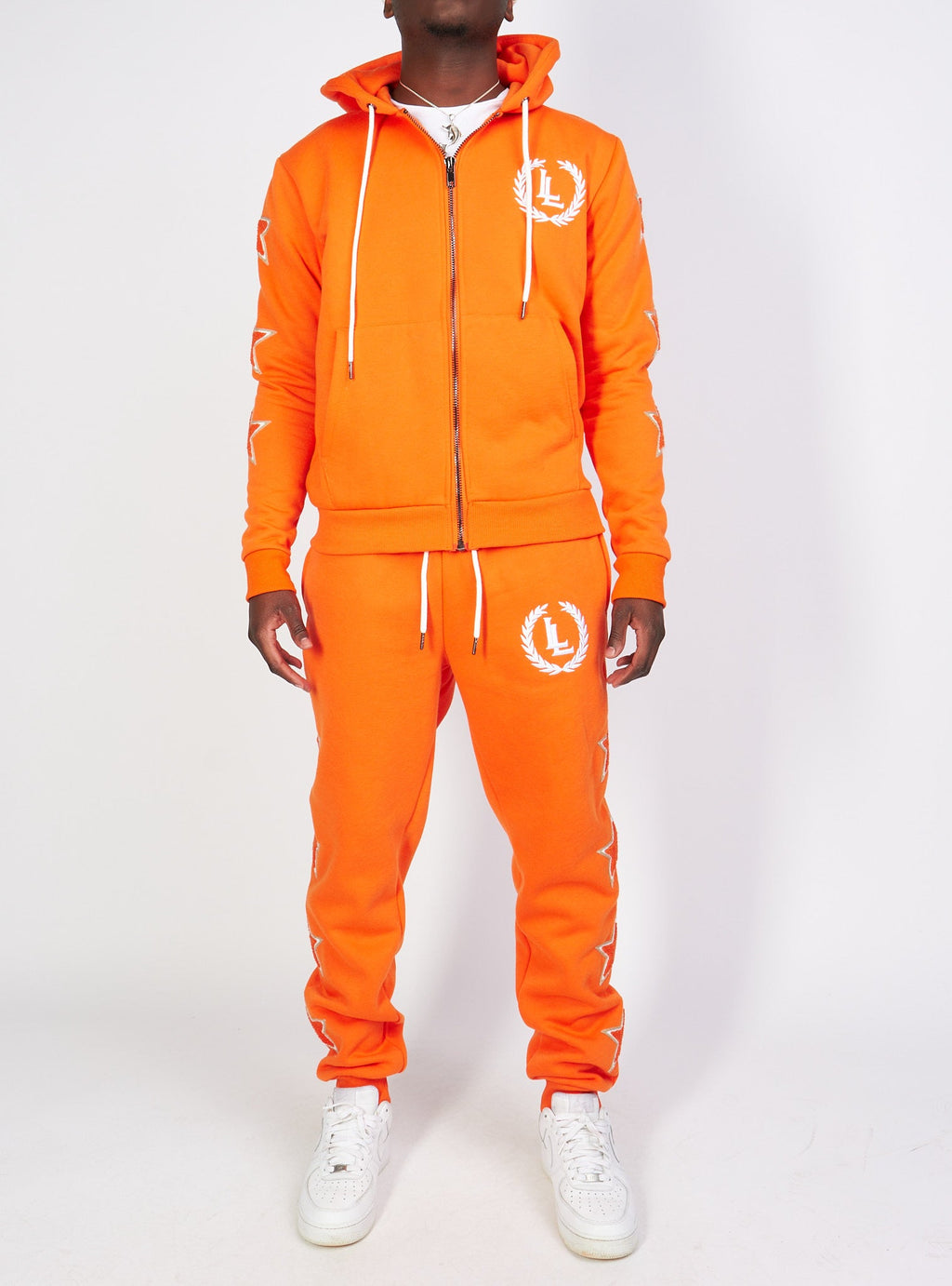 LNL Sweatsuit - Star Set - Orange - LLSTARSET3502
