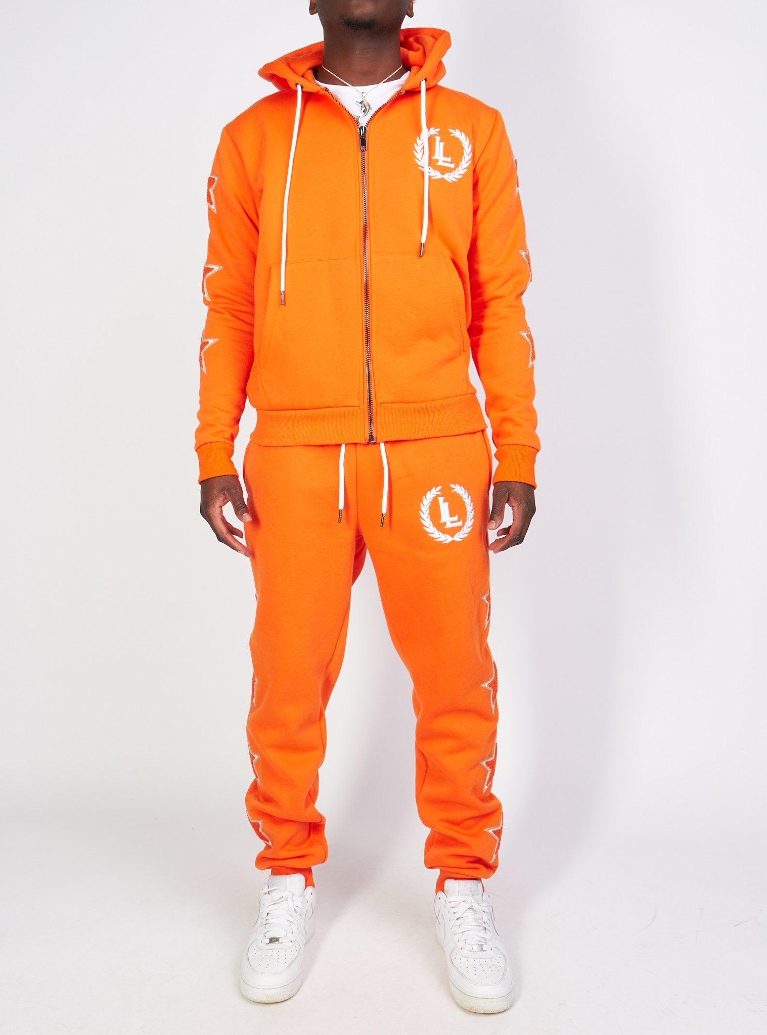 LNL Sweatsuit - Star Set - Orange - LLSTARSET3502