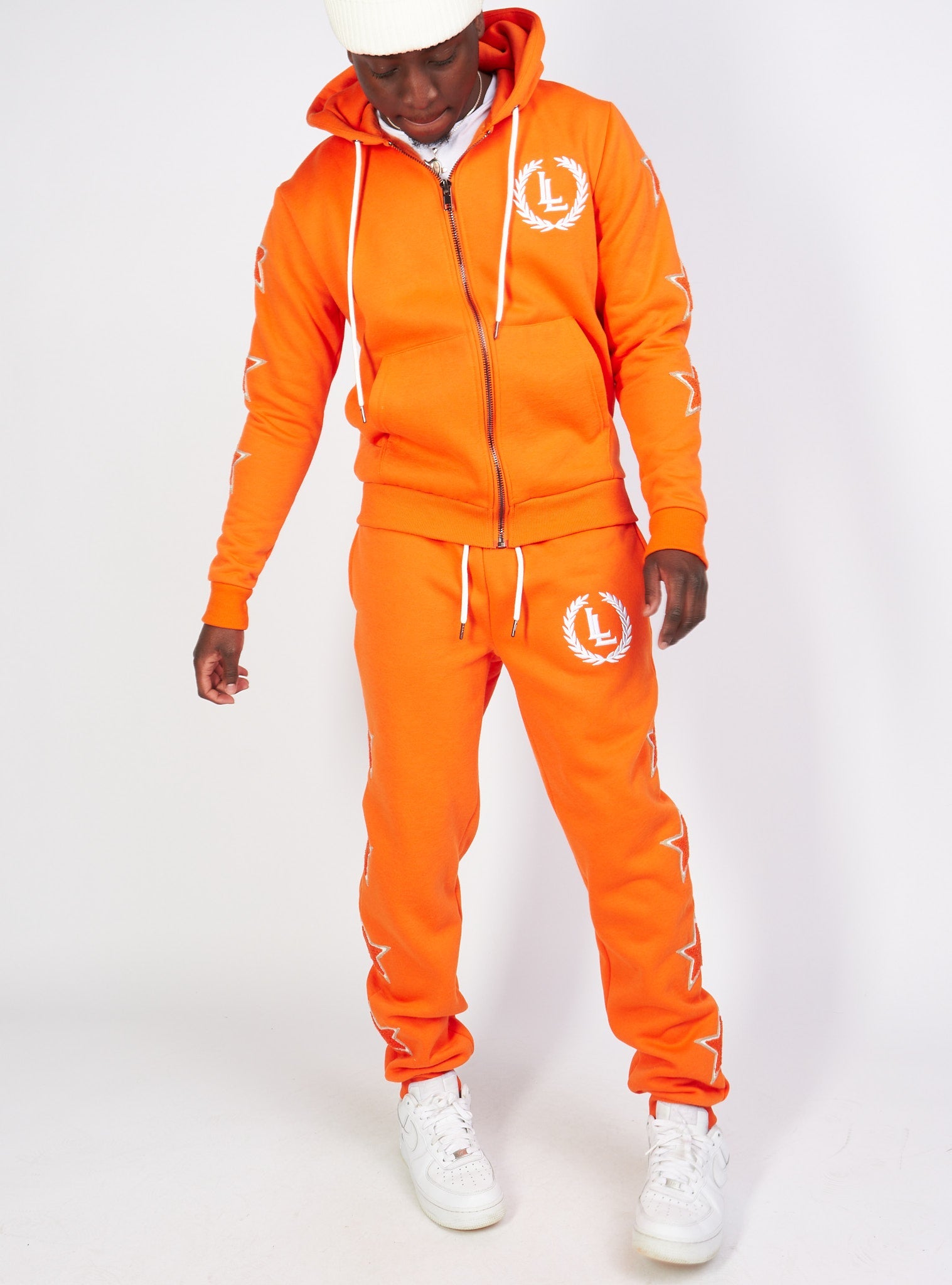 LNL Sweatsuit - Star Set - Orange - LLSTARSET3502