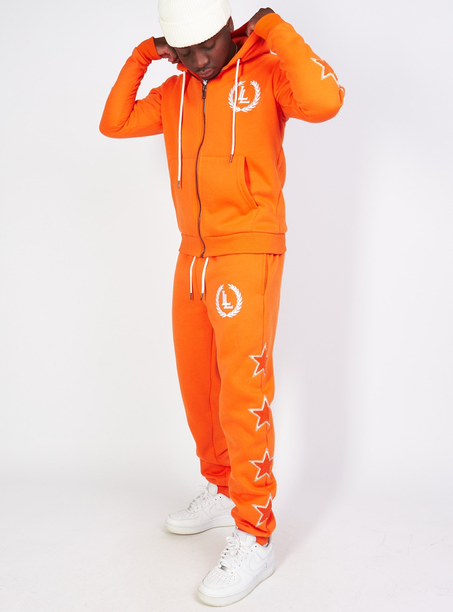 LNL Sweatsuit - Star Set - Orange - LLSTARSET3502