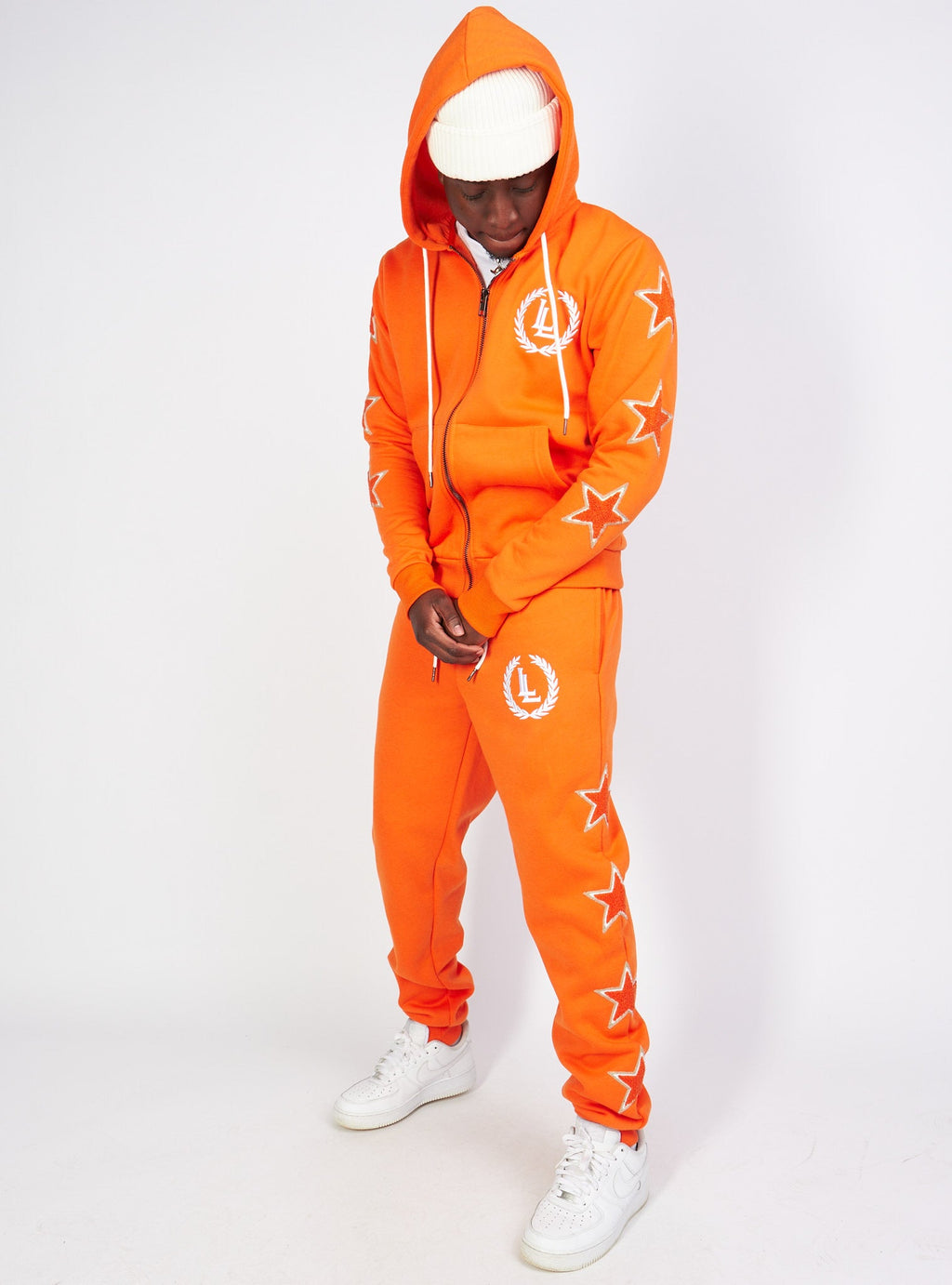 LNL Sweatsuit - Star Set - Orange - LLSTARSET3502