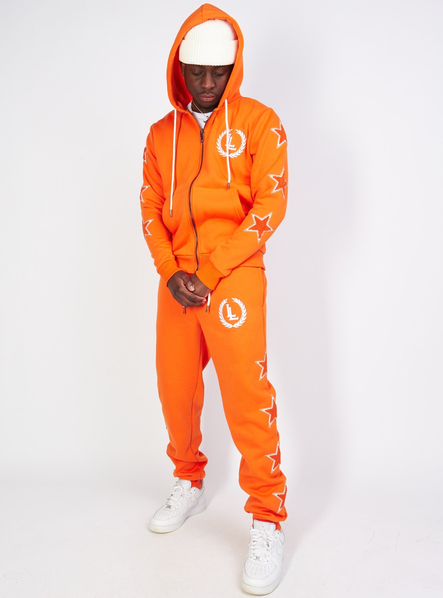 LNL Sweatsuit - Star Set - Orange - LLSTARSET3502