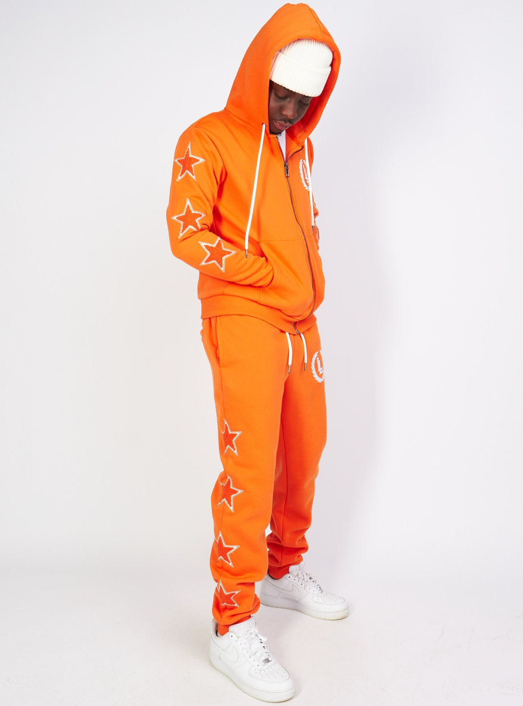 LNL Sweatsuit - Star Set - Orange - LLSTARSET3502