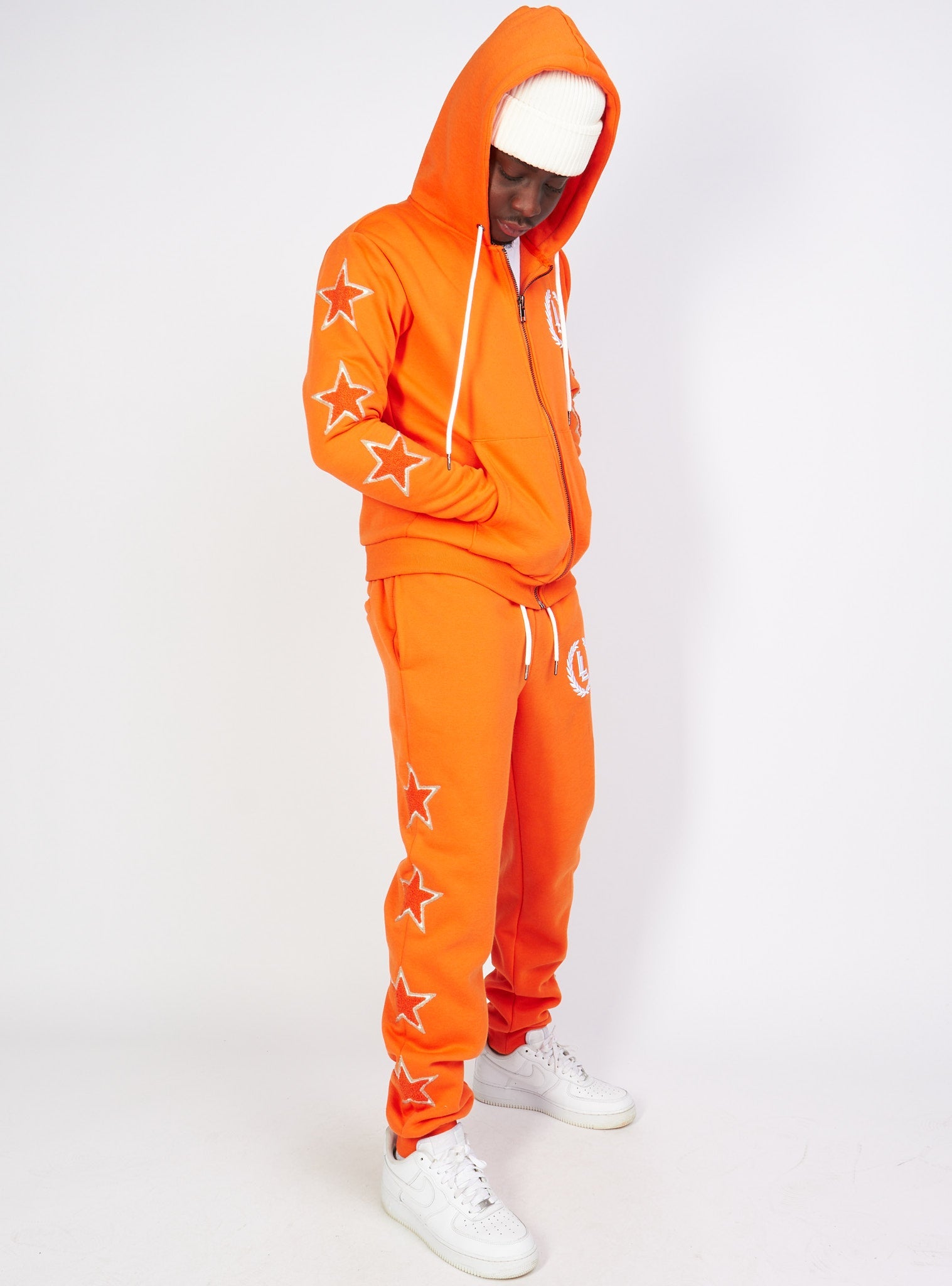 LNL Sweatsuit - Star Set - Orange - LLSTARSET3502
