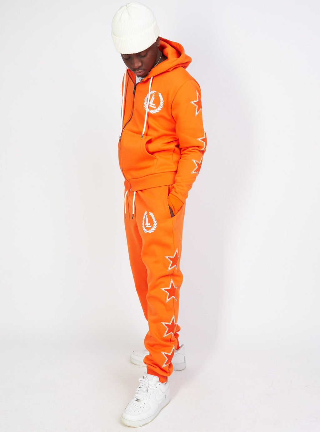 LNL Sweatsuit - Star Set - Orange - LLSTARSET3502
