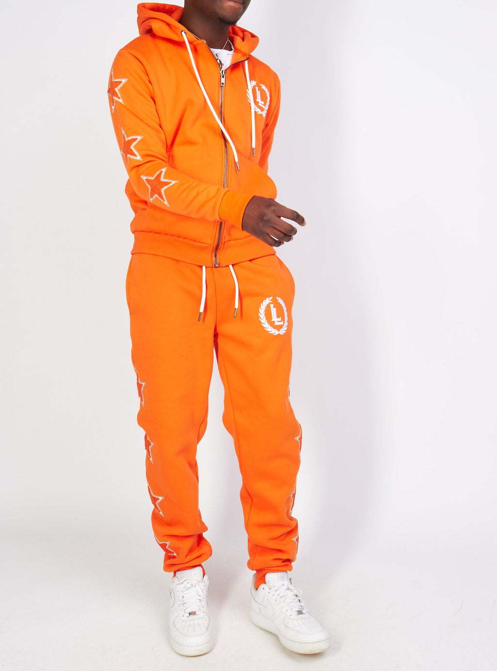 LNL Sweatsuit - Star Set - Orange - LLSTARSET3502