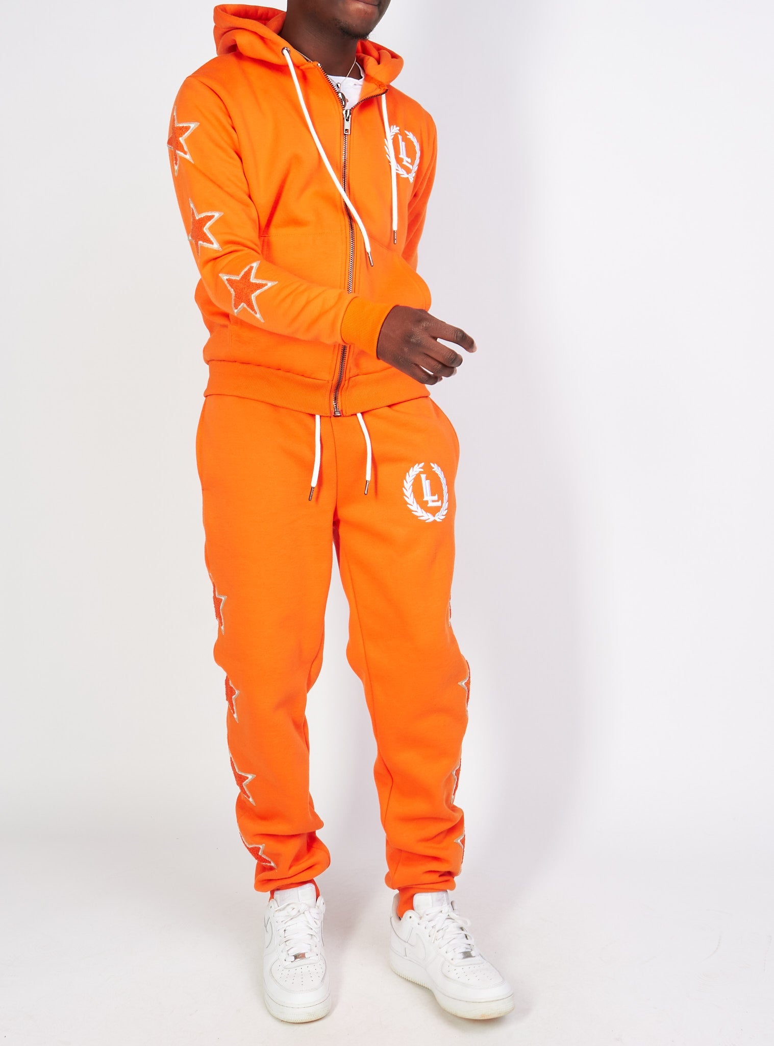 LNL Sweatsuit - Star Set - Orange - LLSTARSET3502