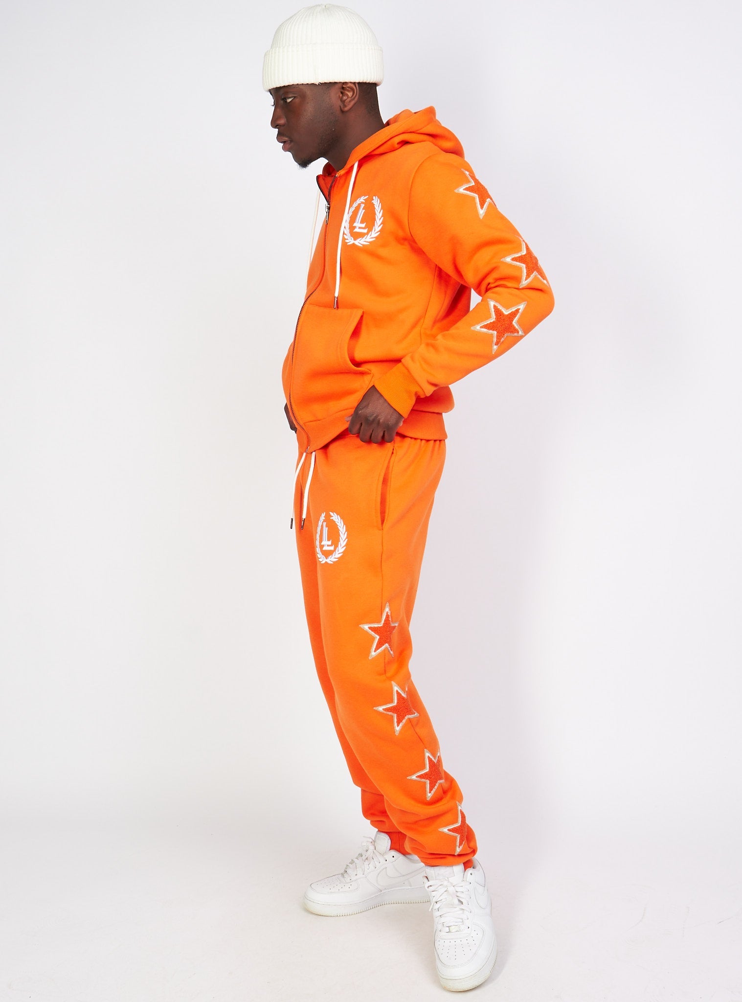 LNL Sweatsuit - Star Set - Orange - LLSTARSET3502