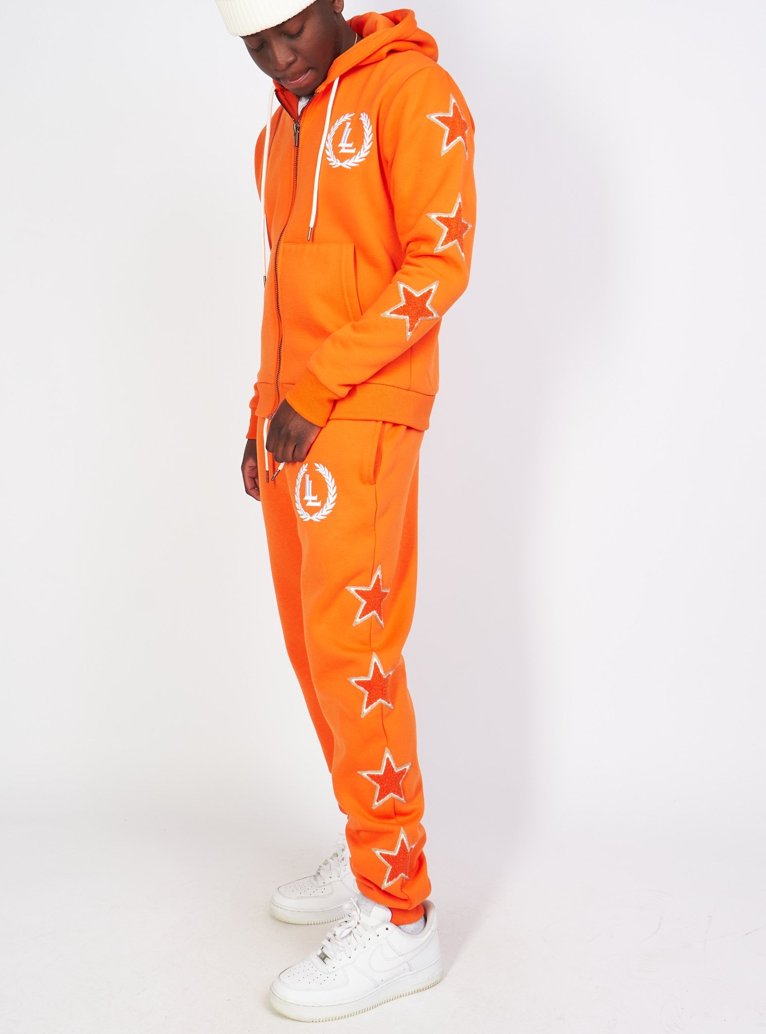LNL Sweatsuit - Star Set - Orange - LLSTARSET3502