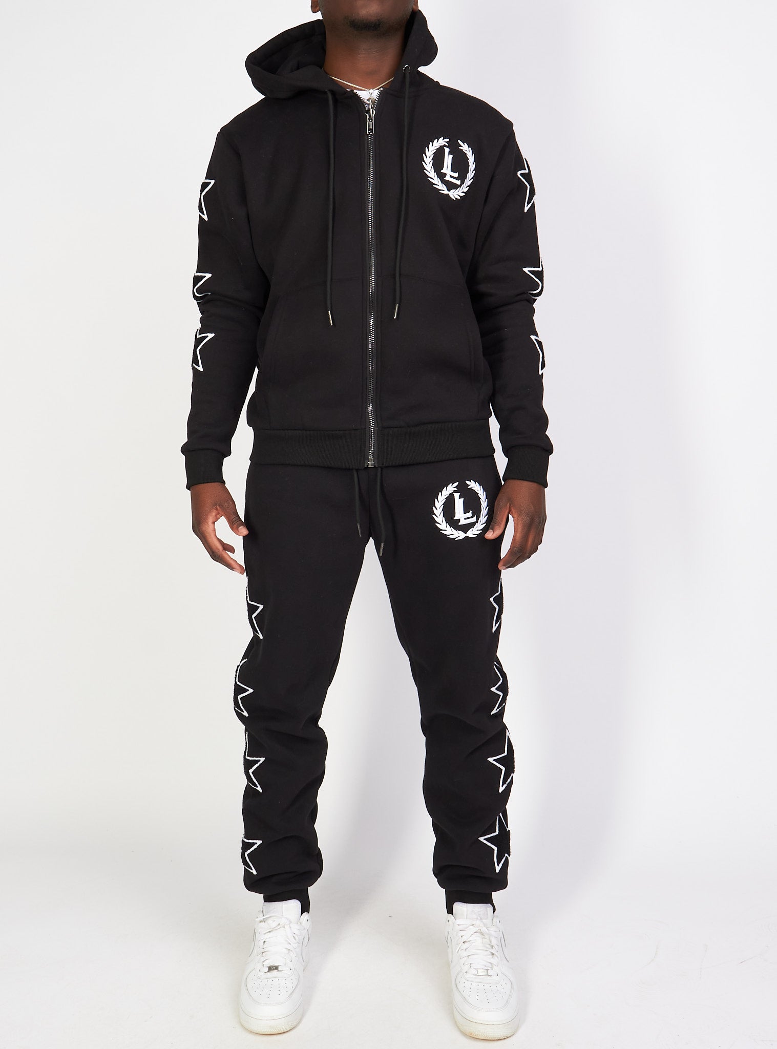 LNL Sweatsuit - Star Set - Black - LLSTARSET3501
