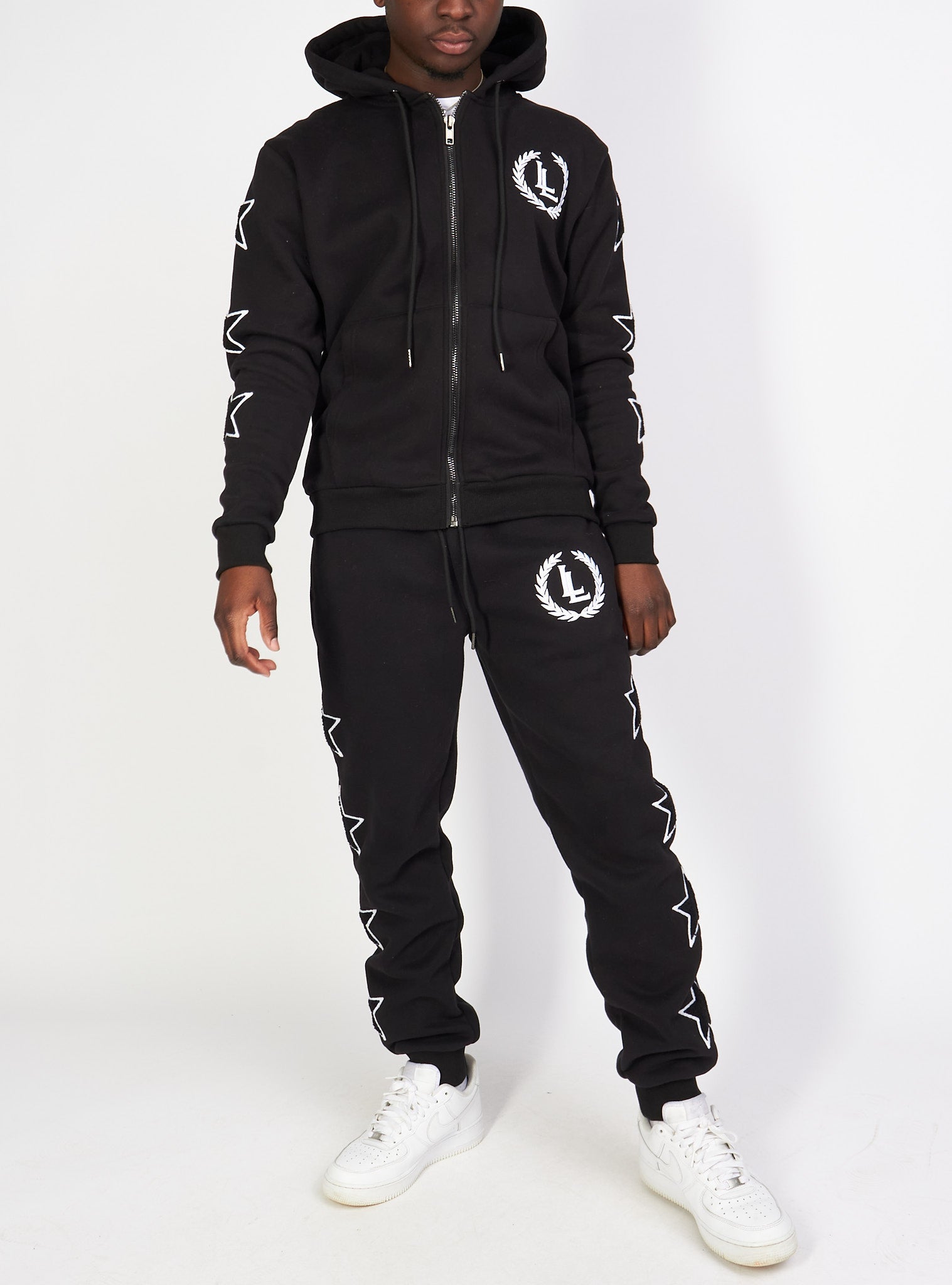 LNL Sweatsuit - Star Set - Black - LLSTARSET3501