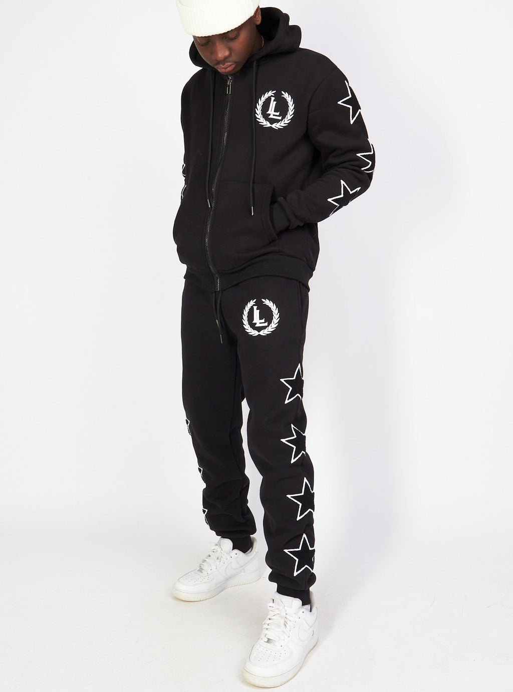 LNL Sweatsuit - Star Set - Black - LLSTARSET3501