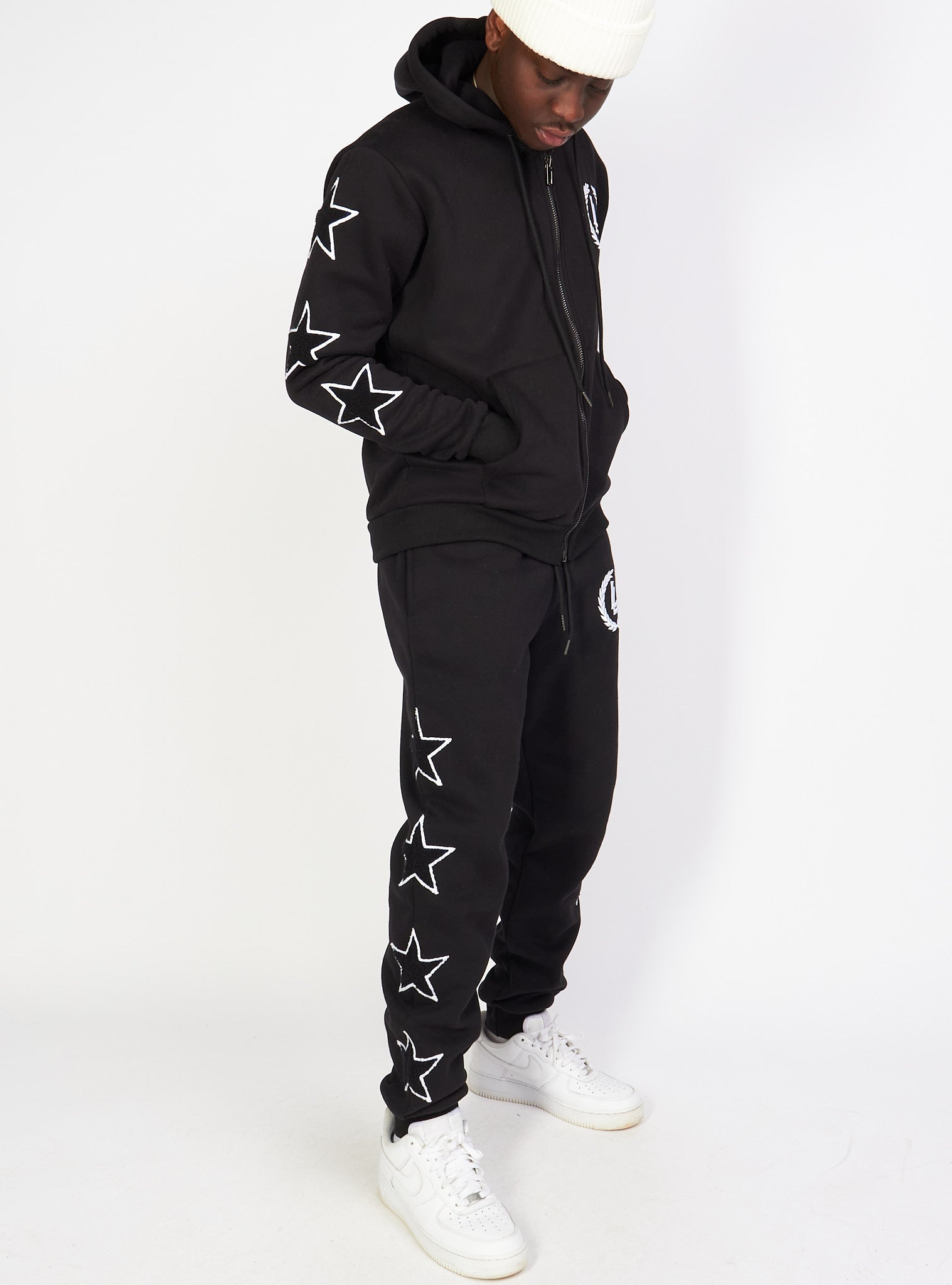 LNL Sweatsuit - Star Set - Black - LLSTARSET3501