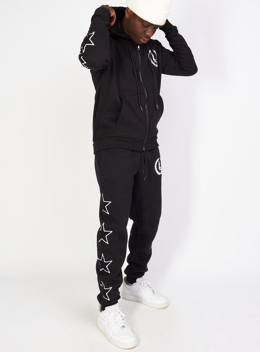 LNL Sweatsuit - Star Set - Black - LLSTARSET3501