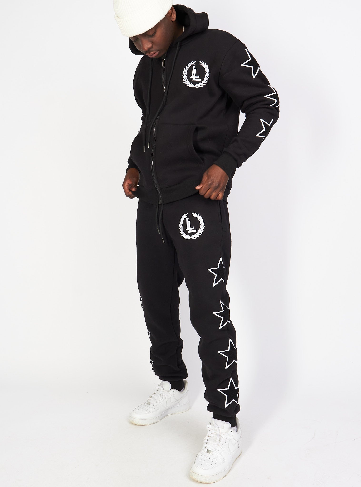 LNL Sweatsuit - Star Set - Black - LLSTARSET3501
