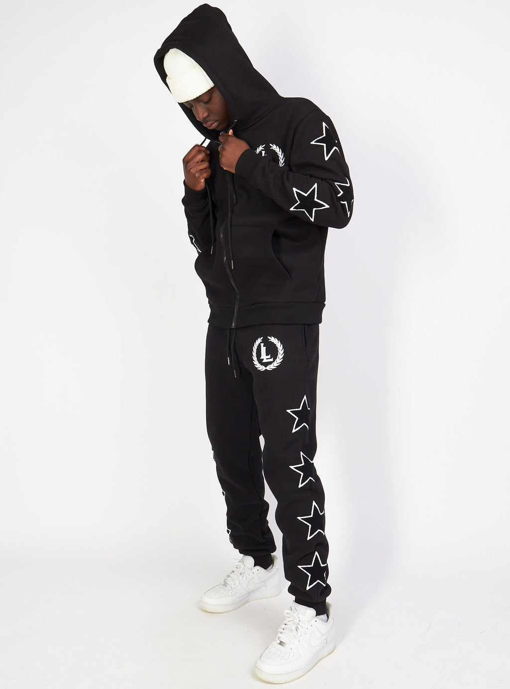 LNL Sweatsuit - Star Set - Black - LLSTARSET3501