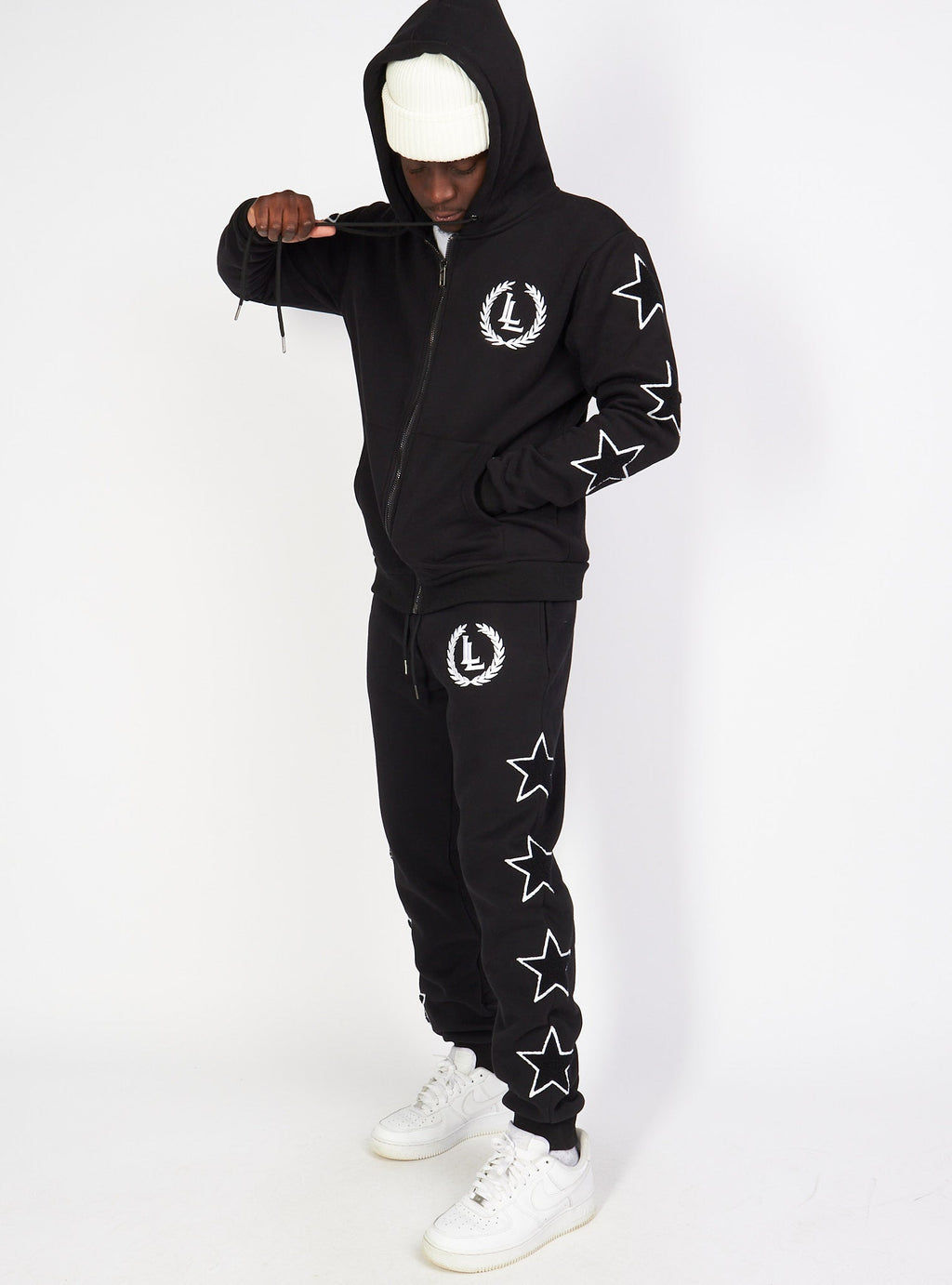 LNL Sweatsuit - Star Set - Black - LLSTARSET3501