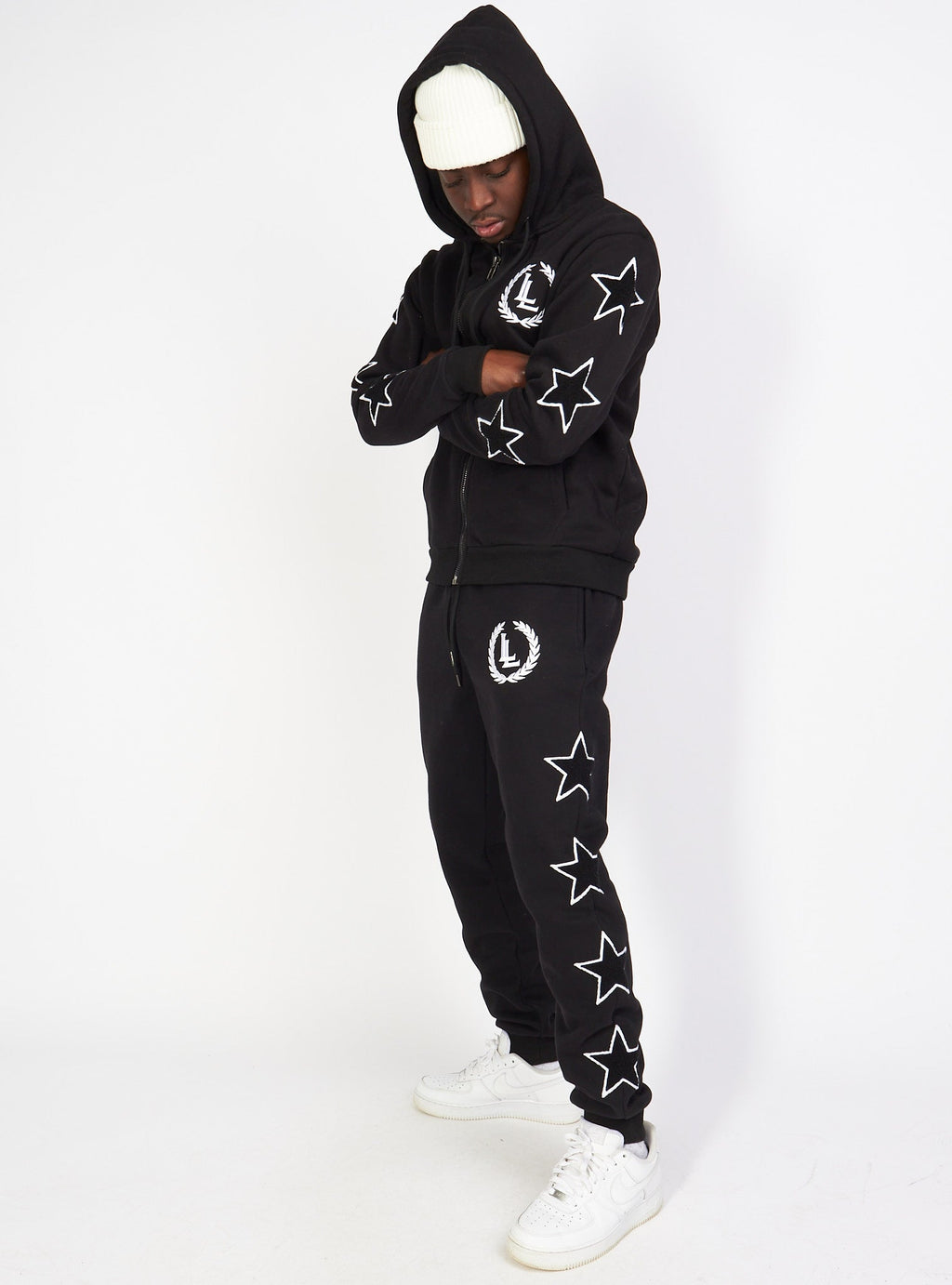 LNL Sweatsuit - Star Set - Black - LLSTARSET3501