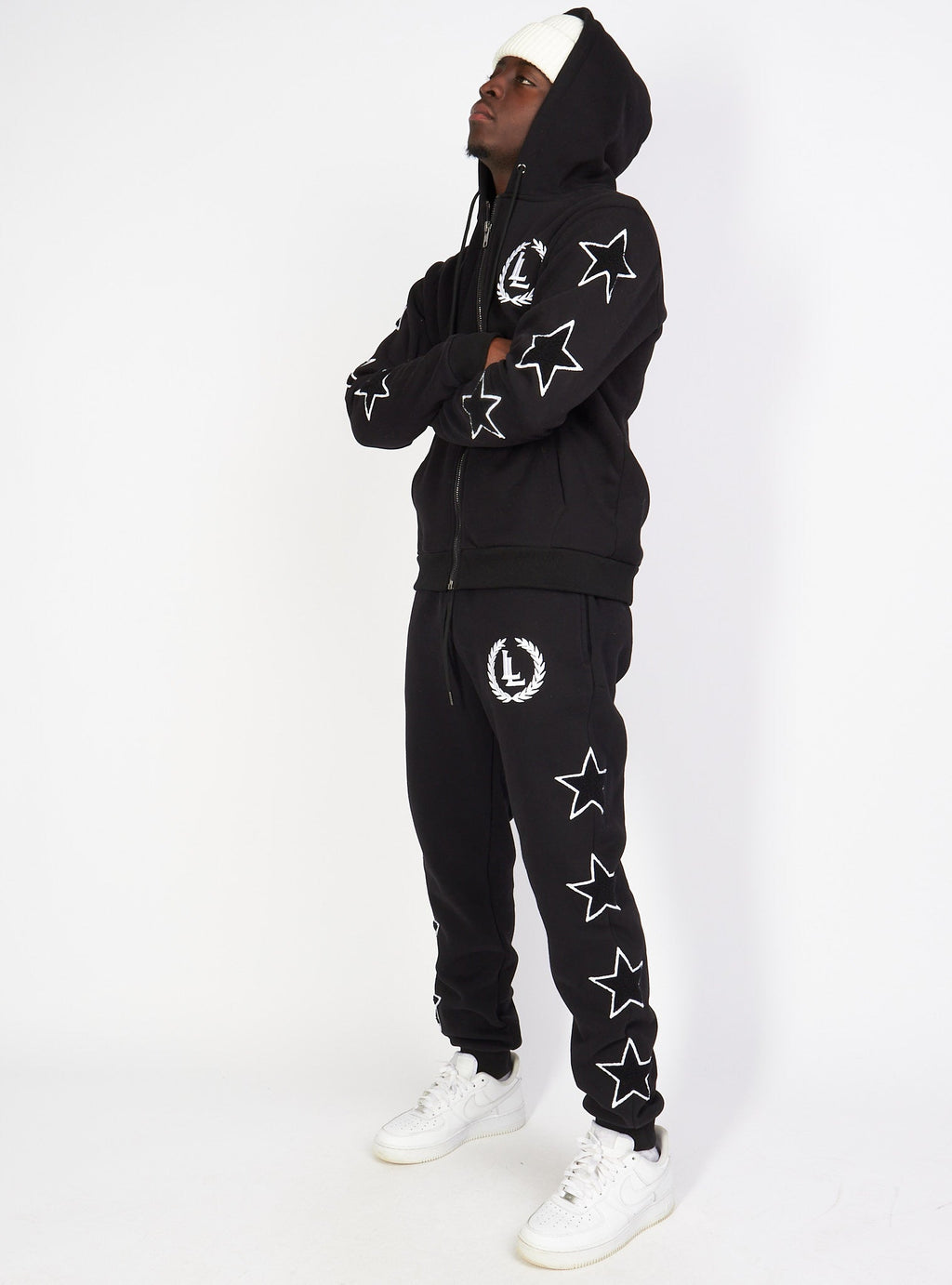 LNL Sweatsuit - Star Set - Black - LLSTARSET3501
