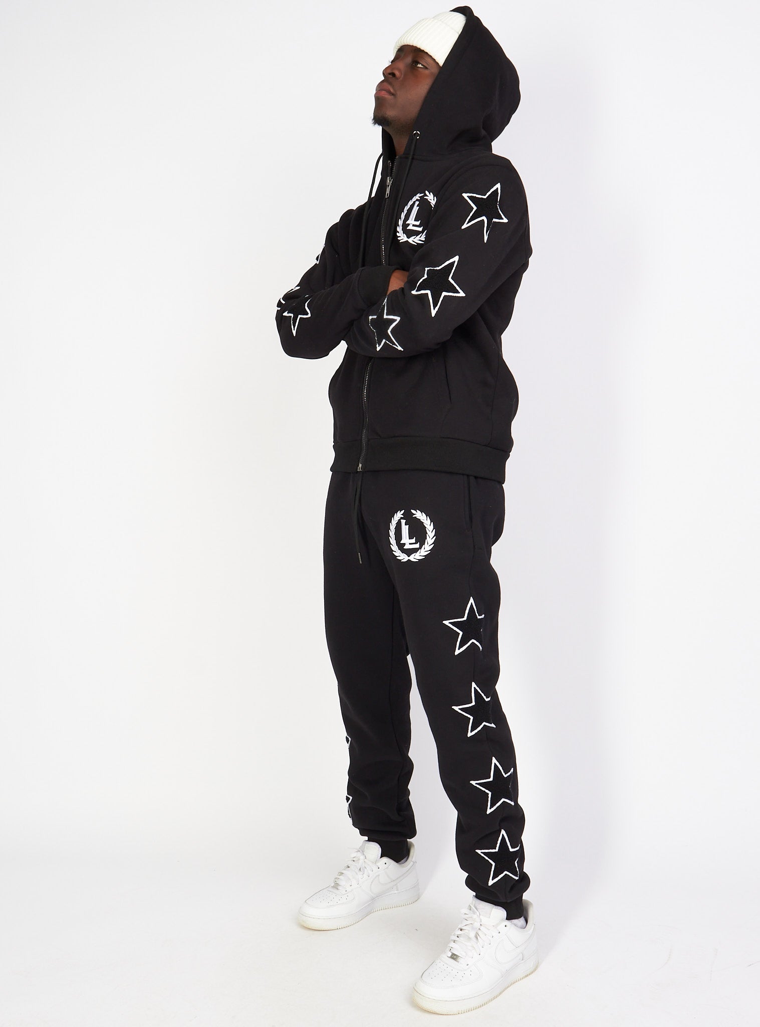 LNL Sweatsuit - Star Set - Black - LLSTARSET3501