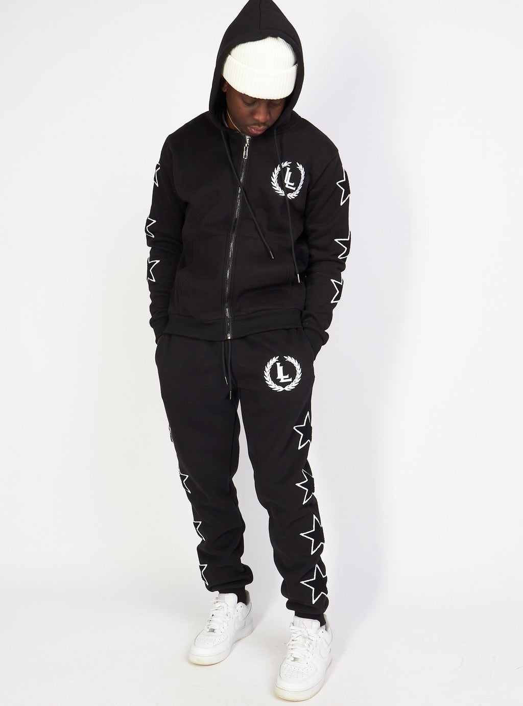 LNL Sweatsuit - Star Set - Black - LLSTARSET3501