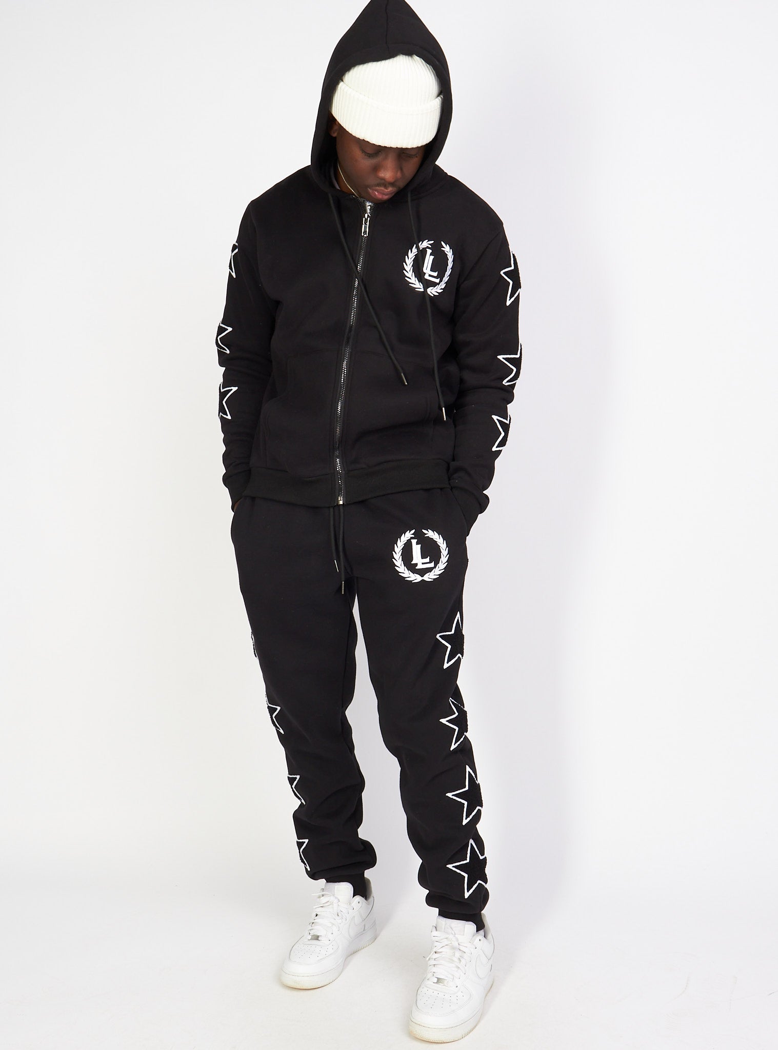 LNL Sweatsuit - Star Set - Black - LLSTARSET3501