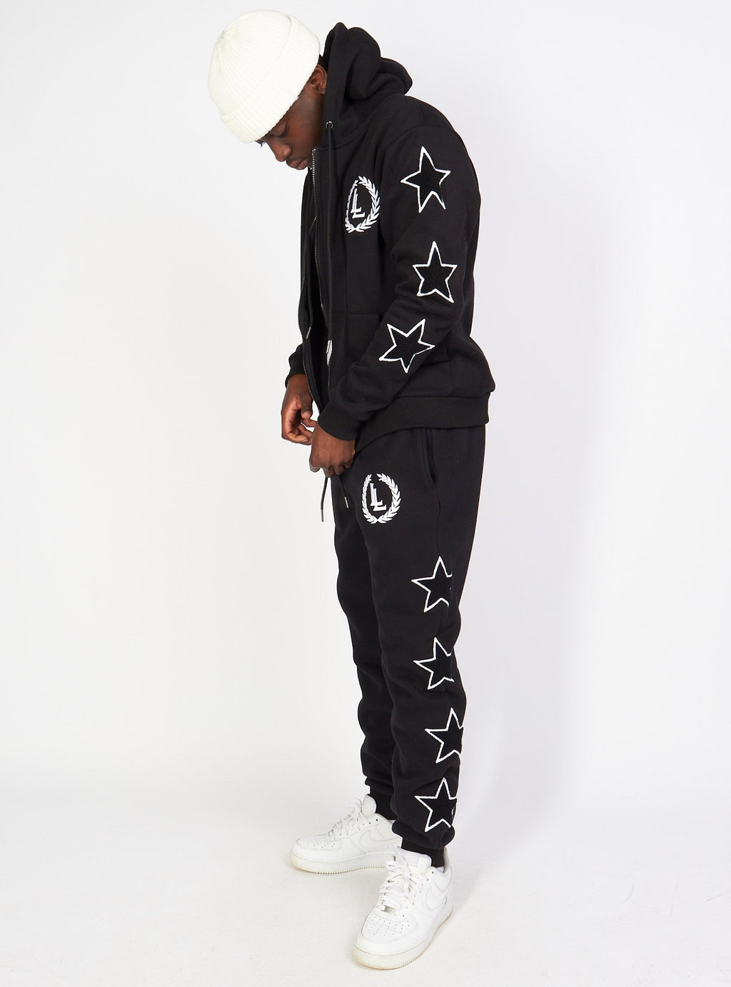 LNL Sweatsuit - Star Set - Black - LLSTARSET3501