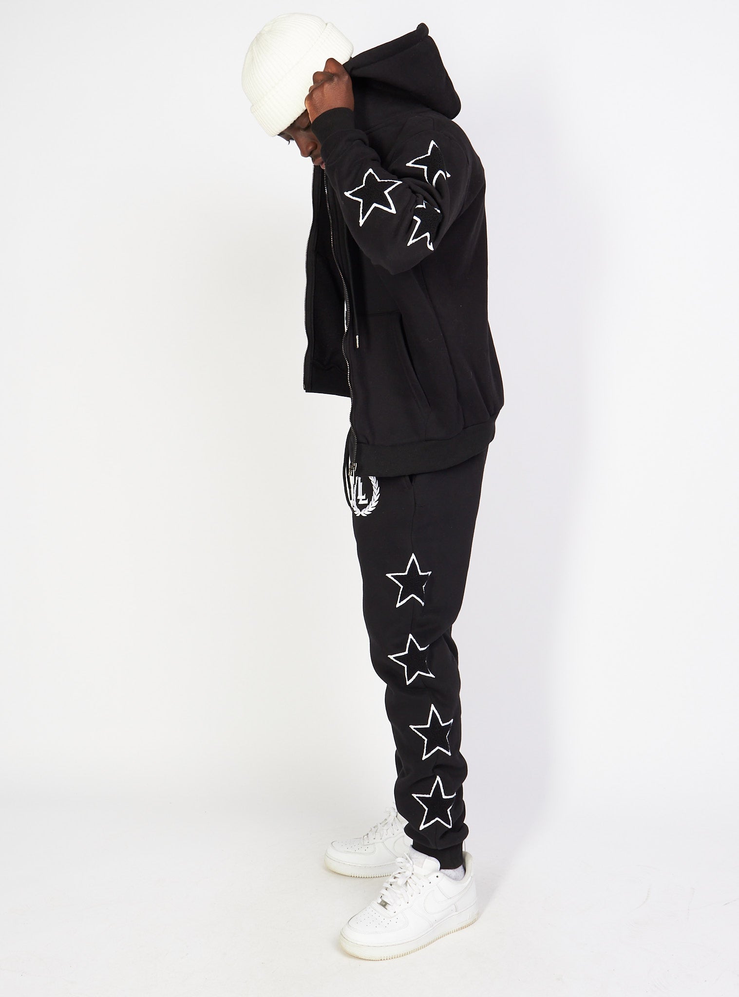 LNL Sweatsuit - Star Set - Black - LLSTARSET3501