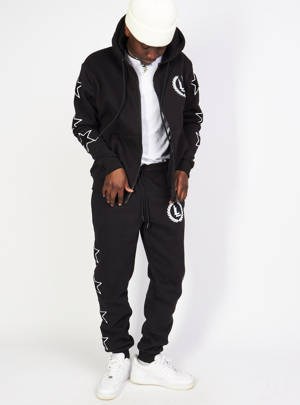 LNL Sweatsuit - Star Set - Black - LLSTARSET3501