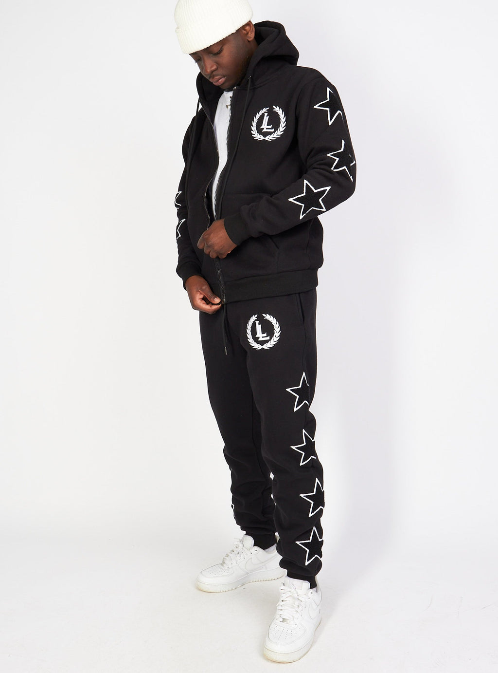 LNL Sweatsuit - Star Set - Black - LLSTARSET3501