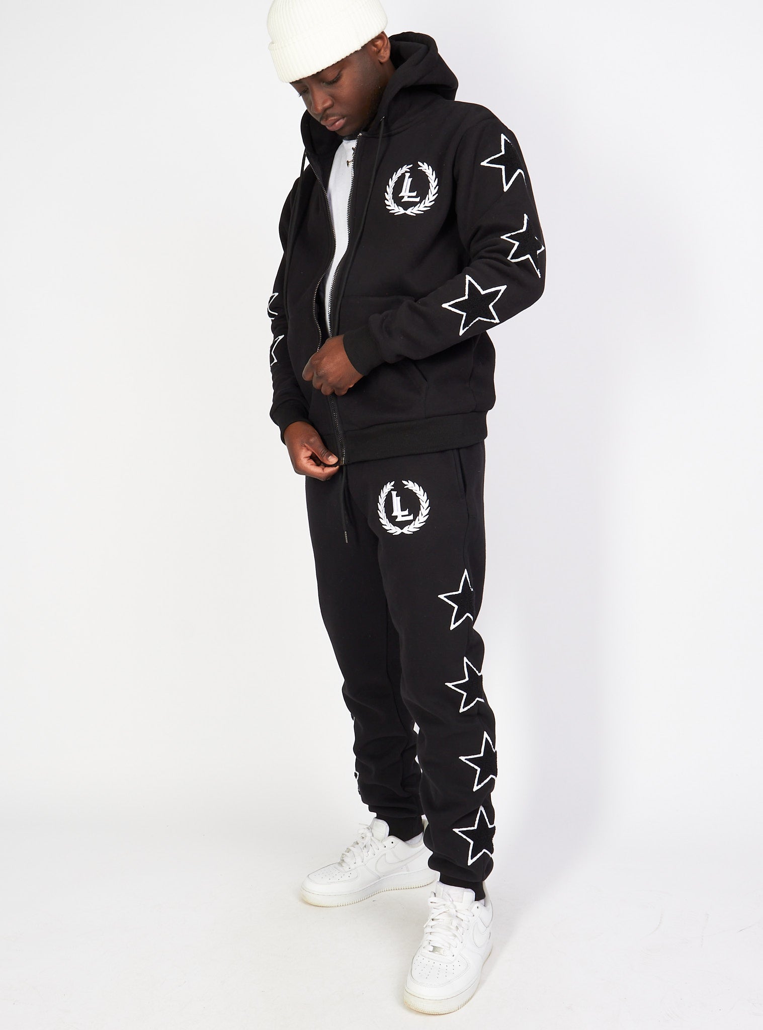 LNL Sweatsuit - Star Set - Black - LLSTARSET3501