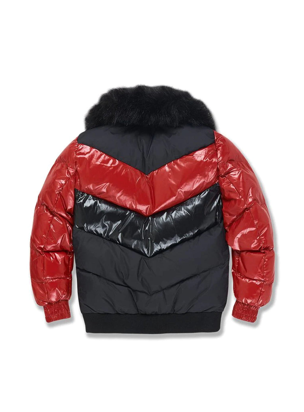 Jordan Craig Jacket Kids - Blocked Puffer - Crimson - 91548K