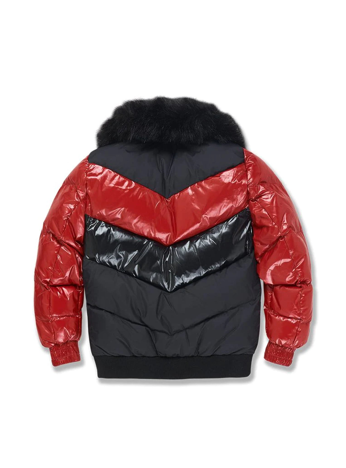 Jordan Craig Jacket Kids - Blocked Puffer - Crimson - 91548K
